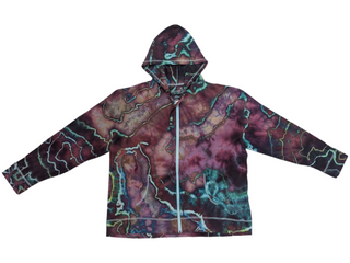 Women's XL Tie-dye Lightweight Zip Up Hoodie