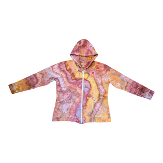 Women's XL Tie-dye Lightweight Zip-up Hoodie