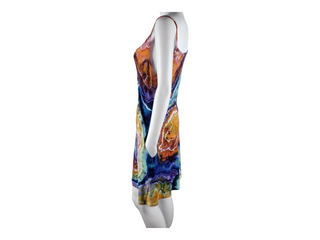 Women's Small Tie-dye Sundress With Pockets