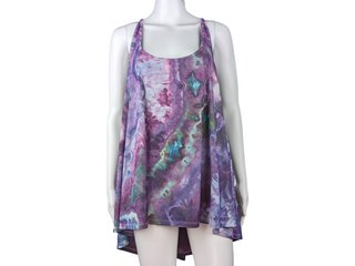 Women's 4XL Flowy Tie-dye Tank Top