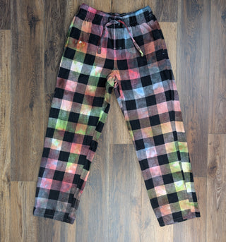 Men's XS Tie-dye Checker Pajama Pants