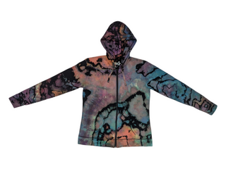 Women's Medium Tie-dye Lightweight Zip-up Hoodie