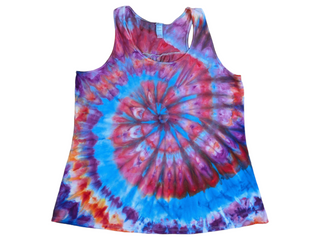 Women's XL Tie-dye Flowy Racerback Tank Top