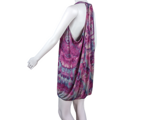 Women's XL Tie-dye Bubble Halter Tank Top