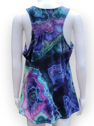 Women's Large Flowy Tie-dye Racerback Tank Top