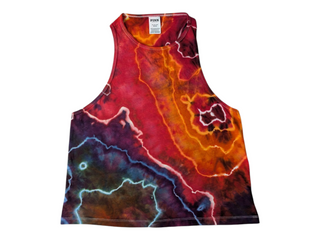 Women's XS Tie-dye Racerback Tank Top