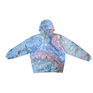 Men's 2XL Tie-dye Zip-up Hoodie