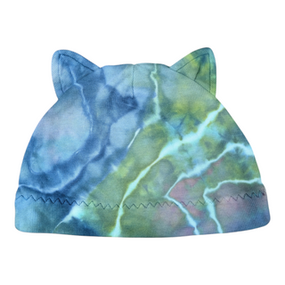 Unisex Large Tie-dye Cat ear Beanie Hat