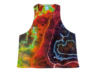 Women's Medium Tie-dye Racerback Tank Top