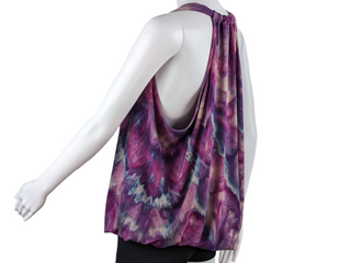 Women's Tie-dye Bubble Halter Tank Top