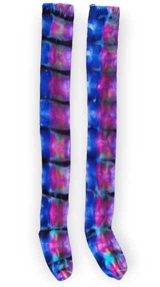 Women's Thigh High Ice Dyed Socks