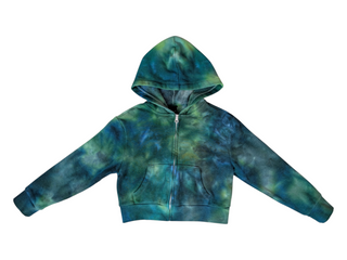 Youth Small Tie-dye Zip Up Hoodie