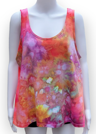 Women's 2XL Scrunch Tie-dye Tank Top