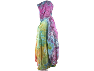 Women's 4X Rainbow Tie-dye Zip Up Hoodie