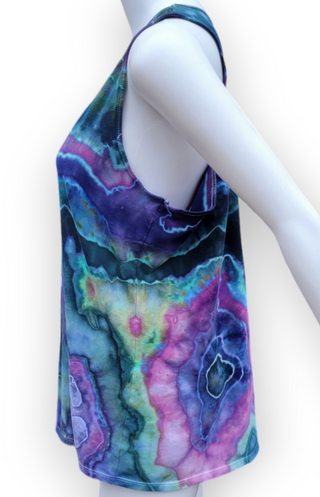 Women's Large Flowy Tie-dye Racerback Tank Top