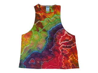 Women's Small Tie-dye Racerback Tank Top