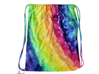 Unisex Tie-dye Rainbow Drawstring Bag