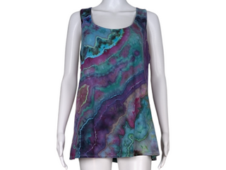 Women's XL Tie-dye Flowy Tank Top