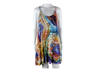 Women's Small Tie-dye Sundress With Pockets