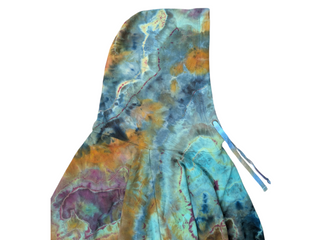 Women's XXL Reverse Tie-dye Buffalo Pullover Hoodie