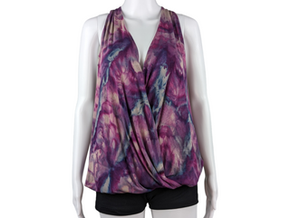 Women's Tie-dye Bubble Halter Tank Top