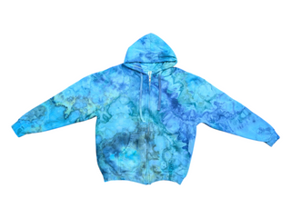 Men's Large Tie-dye Zip Up Hoodie