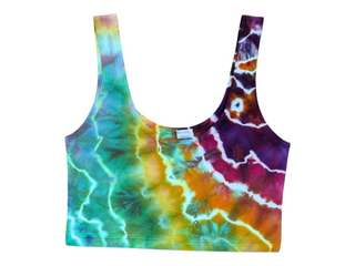 Women's Small Tie-dye Cropped Tank Top