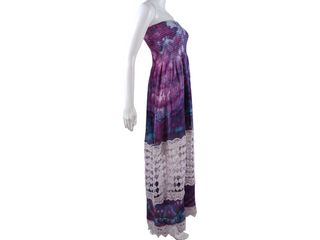 Women's Large Tie-dye Strapless Dress