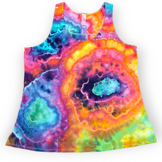 Women's XL Flowy Tie-dye Racerback Tank Top