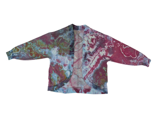 Women's Large Tie-Dye Cardigan Sweatshirt