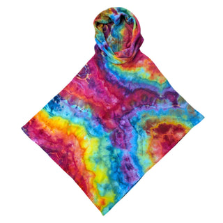 Women's OSFA Tie-dye Hooded Poncho