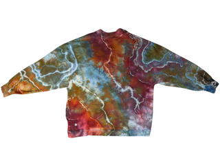 Women's Large Tie-dye Cardigan Sweatshirt