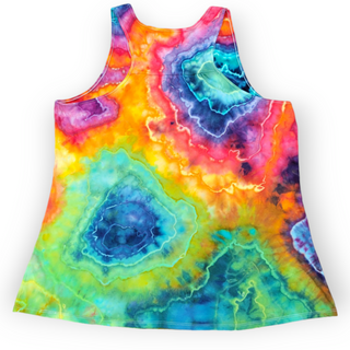 Women's XL Flowy Tie-dye Racerback Tank Top