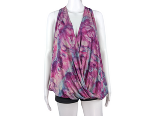 Women's XL Tie-dye Bubble Halter Tank Top