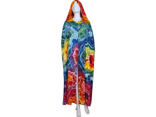 Rainbow Tie-dye Hooded Cape (discounted due to 2 small holes)