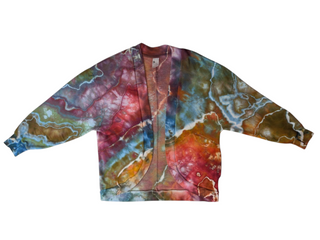 Women's Large Tie-dye Cardigan Sweatshirt