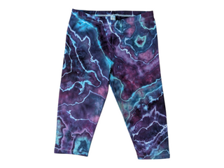 Women's Large Tie-dye Capri Leggings