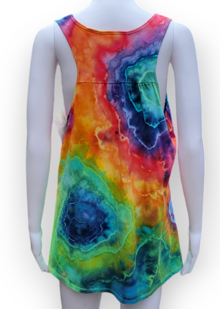 Women's XL Flowy Tie-dye Racerback Tank Top