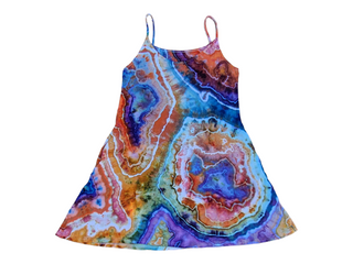 Women's Small Tie-dye Sundress With Pockets