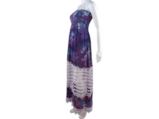 Women's Large Tie-dye Strapless Dress