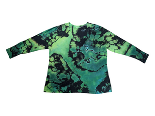 Women's 2XL Reverse Tie-dye Long-sleeved Top