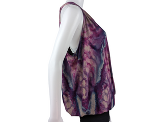 Women's Tie-dye Bubble Halter Tank Top