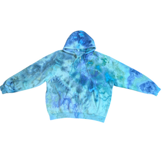Men's 3XL Tie-dye Zip-up Hoodie