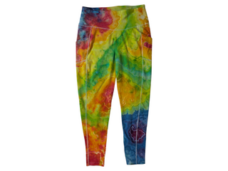 Women's 2XL Rainbow Tie-dye Yoga Pants