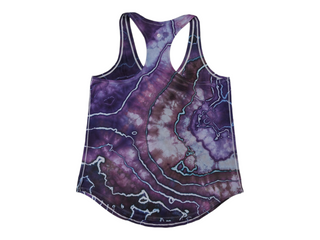 Women's XL Flowy Tie-dye Racerback Tank Top