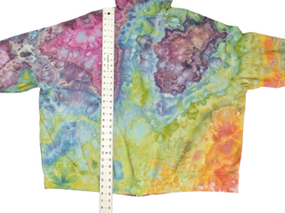 Women's 4X Rainbow Tie-dye Zip Up Hoodie