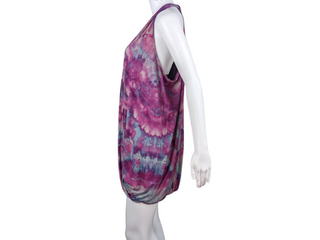 Women's XL Tie-dye Bubble Halter Tank Top