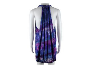 Women's Large Tie-dye Bubble Halter Tank Top