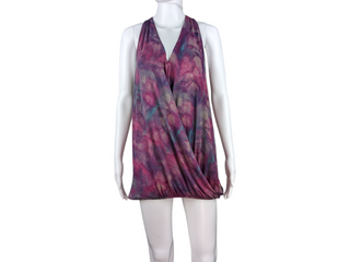 Women's Medium Tie-Dye Bubble Halter Tank Top