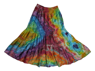 Women's Medium Reverse Tie-dye Flowy Skirt